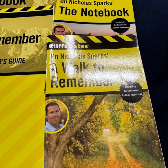 Nicholas Spark Teacher Guides And Cliff Notes For The Notebook/Walk To Remember - Picture 3 of 14